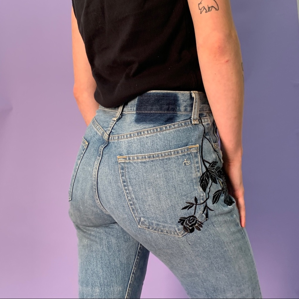 Rag & bone jeans high waisted blue boyfriend